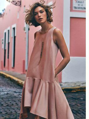 Anthropologie | Maeve | Camellia | Dropwaist Dress | Pockets | Small | Blush